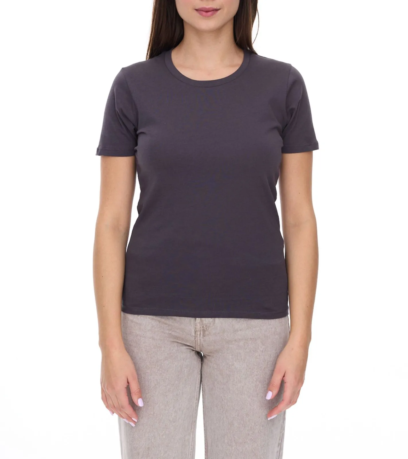 Tops & T-Shirts*Elevate Heros Damen T-Shirt schlichtes Baumwoll-Shirt 150 g/m2 Basic-Shirt Unterzieh-Shirt Dunkelgrün, Dunkelgrau, Dunkelgrau meliert, Schwarz, Beige, Apfelgrün oder Hellblau