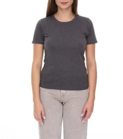 Tops & T-Shirts*Elevate Heros Damen T-Shirt schlichtes Baumwoll-Shirt 150 g/m2 Basic-Shirt Unterzieh-Shirt 3802998 Dunkelgrau