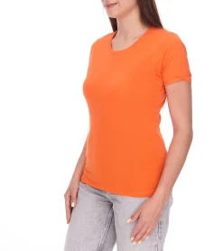 Tops & T-Shirts*Elevate Heros Damen T-Shirt schlichtes Baumwoll-Shirt 150 g/m2 Basic-Shirt Unterzieh-Shirt 3802933 Orange