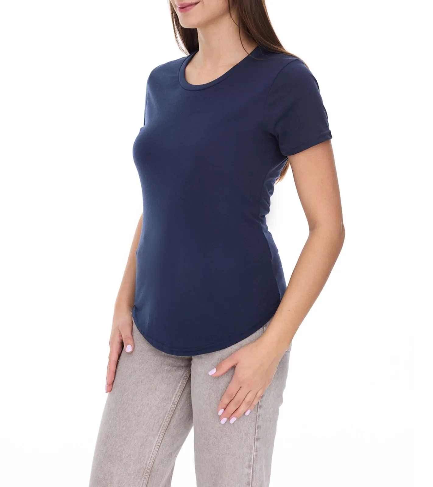 Tops & T-Shirts*Elevate Jade Damen T-Shirt nachhaltiges Kurzarm-Shirt 160 g/m2 Basic-Shirt Unterzieh-Shirt 3750149 Navy