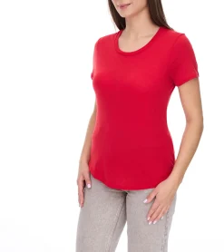Tops & T-Shirts*Elevate Jade Damen T-Shirt nachhaltiges Kurzarm-Shirt 160 g/m2 Basic-Shirt Unterzieh-Shirt 3750125 Rot