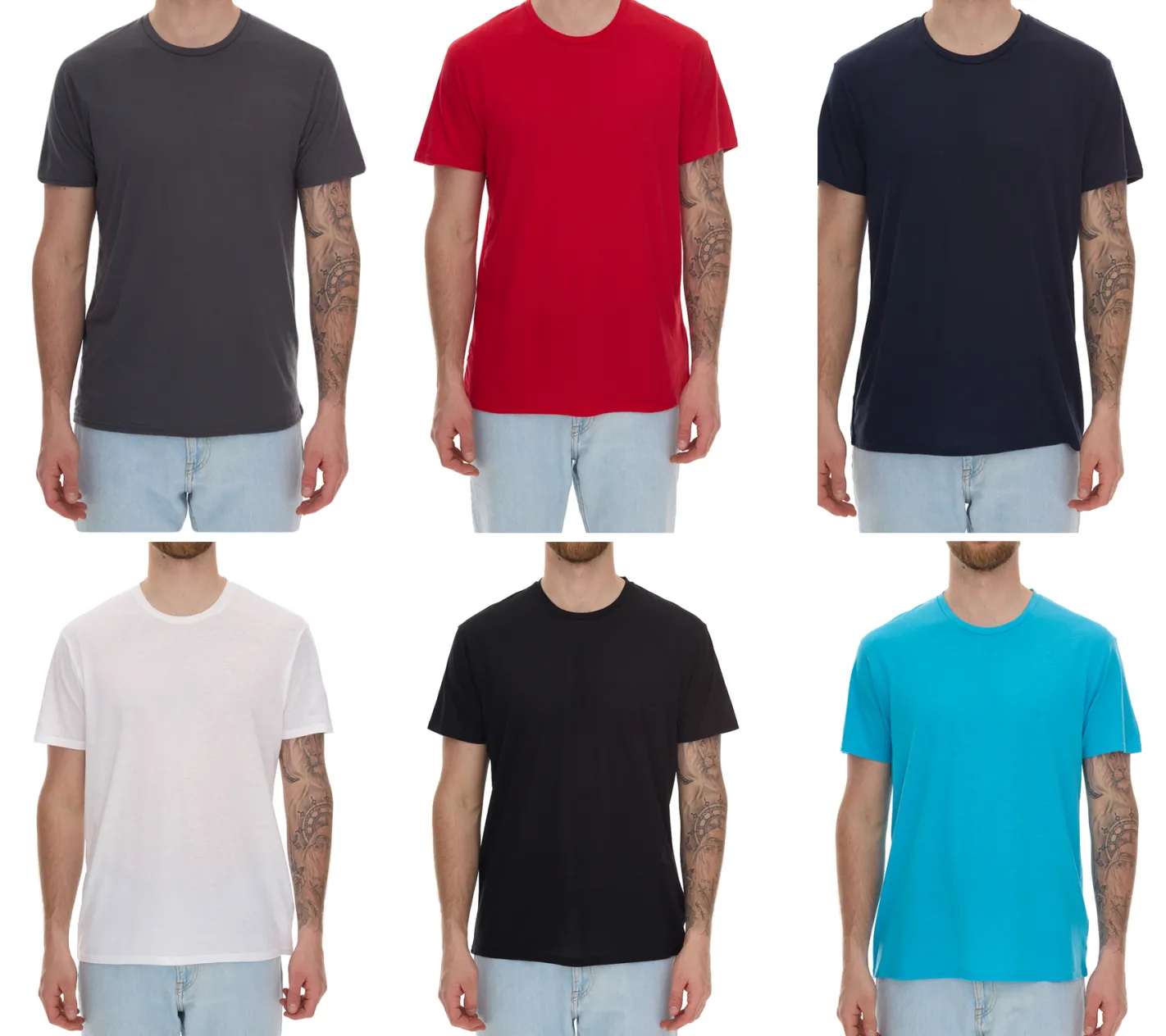 T-Shirts & Tank Tops*Elevate Jade Herren T-Shirt nachhaltiges Kurzarm-Shirt 160 g/m2 Basic-Shirt Unterzieh-Shirt 37500 Weiß, Rot, Hellblau, Nay, Grau oder Schwarz