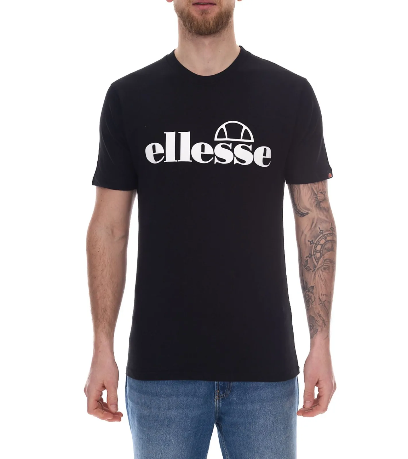 T-Shirts & Tank Tops*ellesse Fuenti T-Shirt Herren Baumwoll-Shirt mit Logo-Print Sport-Shirt SHP16469 in Schwarz, Weiß, Blau oder Grau