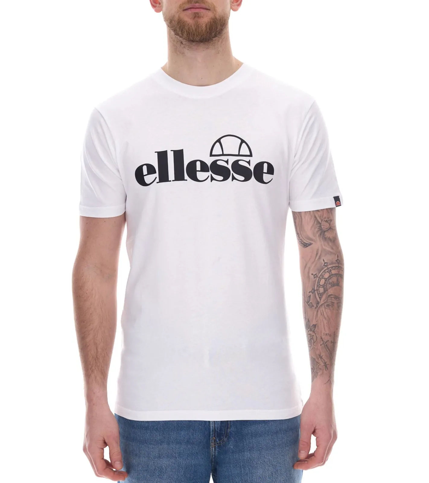 T-Shirts & Tank Tops*ellesse Fuenti T-Shirt Herren Baumwoll-Shirt mit Logo-Print Sport-Shirt SHP16469 in Schwarz, Weiß, Blau oder Grau
