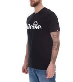 T-Shirts & Tank Tops*ellesse Fuenti T-Shirt Herren Baumwoll-Shirt mit Logo-Print Sport-Shirt SHP16469 Schwarz
