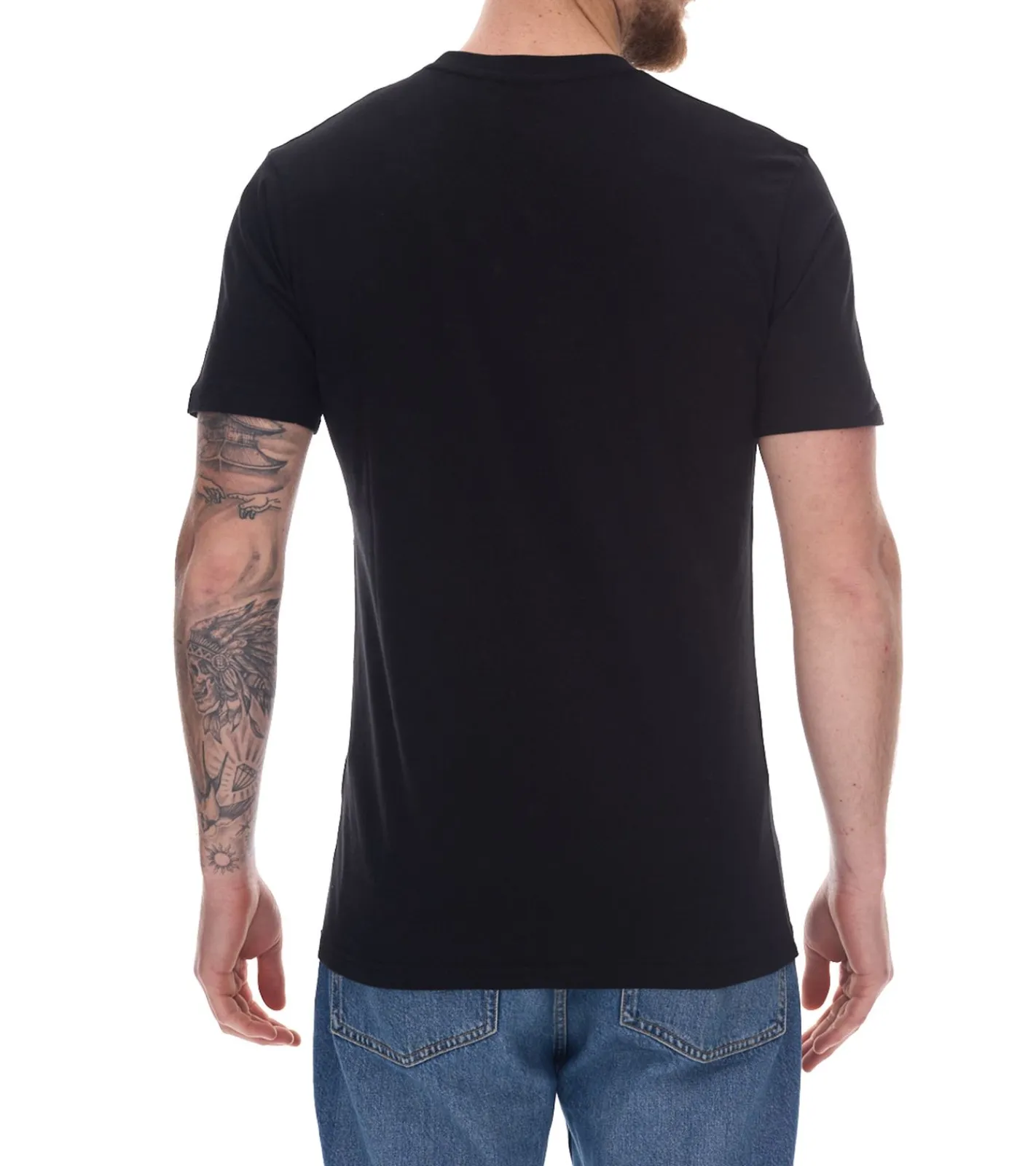 T-Shirts & Tank Tops*ellesse Fuenti T-Shirt Herren Baumwoll-Shirt mit Logo-Print Sport-Shirt SHP16469 Schwarz
