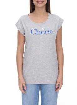 Tops & T-Shirts*AjC 2er Damen T-Shirt Alltags-Shirt kurzärmliges Sommer-Shirt 17977826 Grau/Dunkelblau