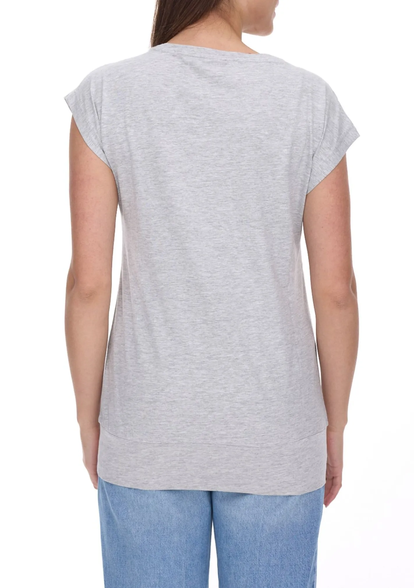 Tops & T-Shirts*AjC 2er Damen T-Shirt Alltags-Shirt kurzärmliges Sommer-Shirt 17977826 Grau/Dunkelblau