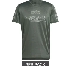 Sportoberbekleidung|Fitnessmode & Jogginghosen*adidas 3er Pack BMW Berlin Marathon 2022 Finisher Trikot nachhaltiges Damen Lauf-Trikot mit AeroReady HT0518 Grün