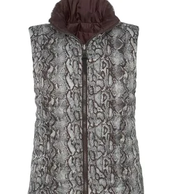 Mäntel & Jacken*ALPENBLITZ 2er Pack Damen Wende-Weste unifarbene und Allover-Print Stepp-Weste 48569704 Braun/Schwarz/Weiß