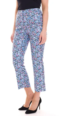 Hosen & Jeans*Aniston 2er Pack CASUAL Damen 7/8-Hose lässige Sommer-Hose mit Blümchen-Muster Sparpack 17521410 Blau