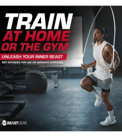 Sportausrüstung|Freizeitsport*BEASTGEAR 2er Pack Springseil 2,8m Speed-Fitness-Springseil aus Stahl leicht und verstellbar Trainingsgerät Boxen MMA HIIT-Workout Schwarz