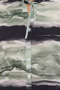 Poloshirts & Blusen*bruno banani 2er Pack Damen Langarm-Bluse im Batik-Look Sommershirt 31663237 Grün/Schwarz