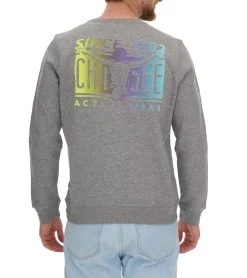 Pullover & Sweater*CHIEMSEE 2er Pack Herren Baumwoll-Pullover Rundhals-Pullover mit farbigem Rückenprint Kapuzen-Pullover 92047217 Schwarz/Grau