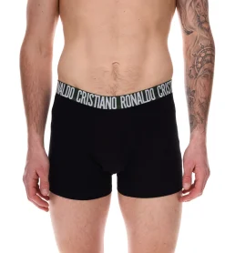 Unterwäsche|Boxershorts*CR7 CRISTIANO RONALDO 8er Pack Basic Trunk Herren Boxershorts atmungsaktive Baumwoll-Unterhose Unterwäsche 300-8109-49 Schwarz/Rot/Grün/Navy/Gold Schwarz/Schriftzug