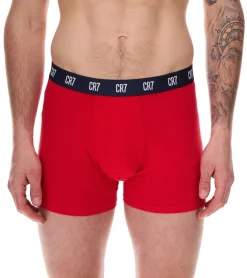 Unterwäsche|Boxershorts*CR7 CRISTIANO RONALDO 5er Pack Basic Trunk Herren Boxershorts atmungsaktive Baumwoll-Unterhose Unterwäsche 300-8125-49-2316 Rot/Grau/Navy/Schwarz