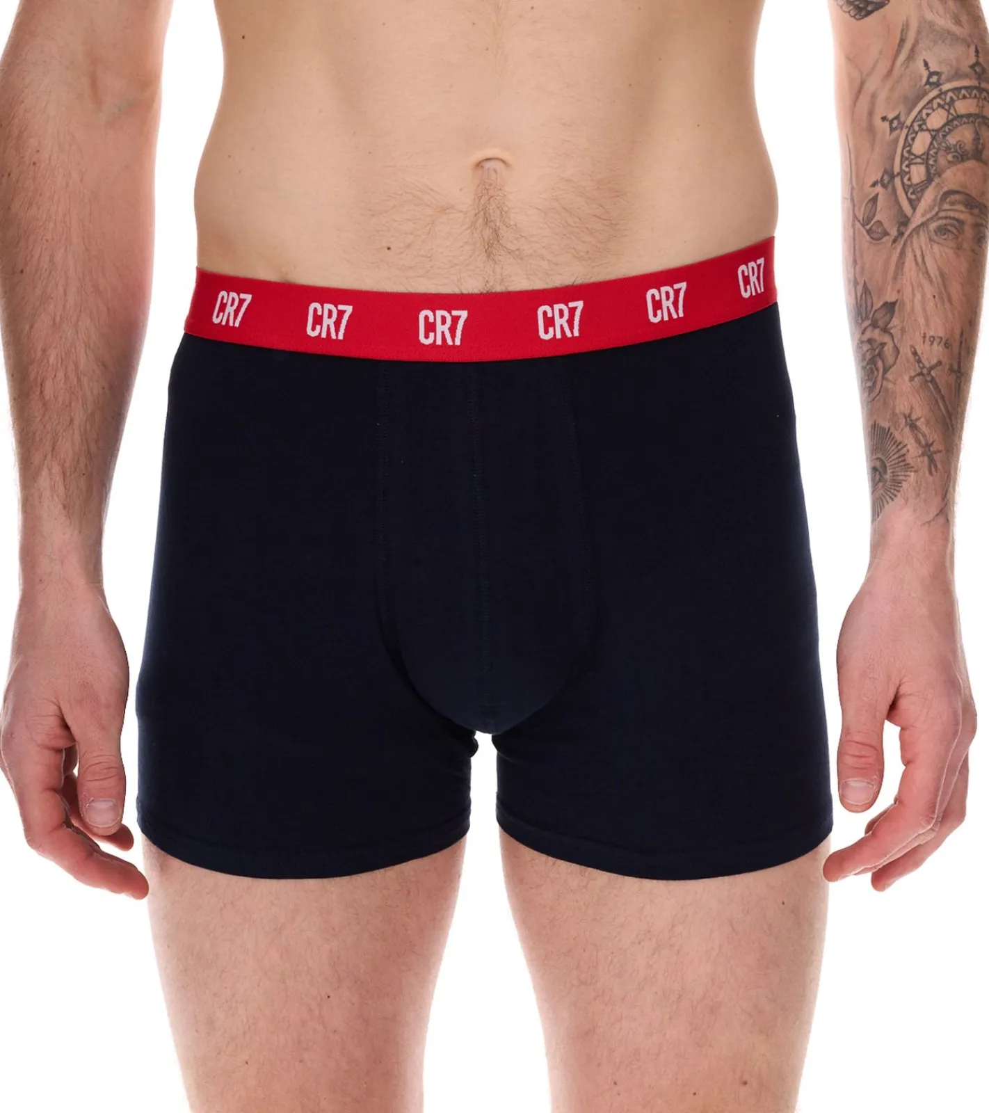 Unterwäsche|Boxershorts*CR7 CRISTIANO RONALDO 5er Pack Basic Trunk Herren Boxershorts atmungsaktive Baumwoll-Unterhose Unterwäsche 300-8125-49-2316 Rot/Grau/Navy/Schwarz