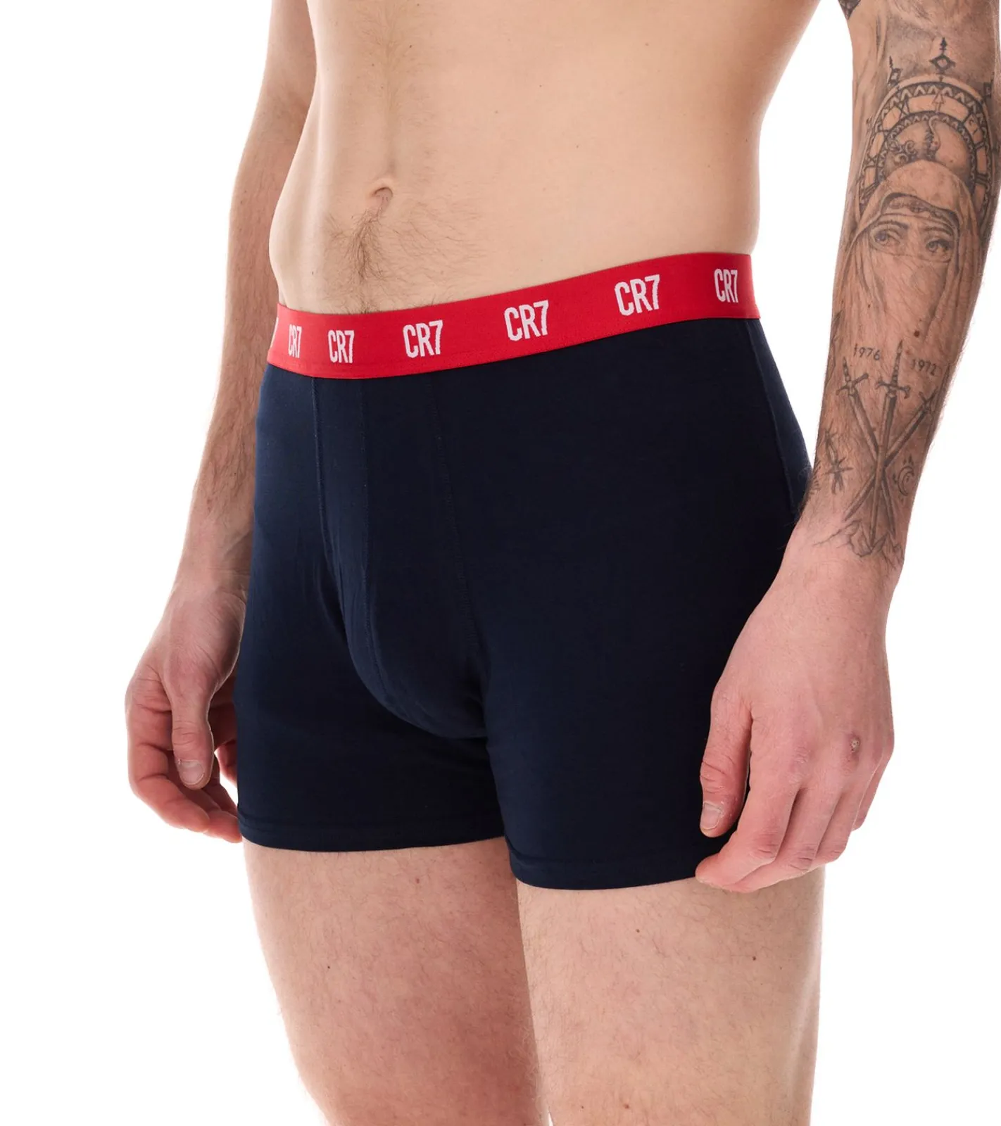 Unterwäsche|Boxershorts*CR7 CRISTIANO RONALDO 5er Pack Basic Trunk Herren Boxershorts atmungsaktive Baumwoll-Unterhose Unterwäsche 300-8125-49-2316 Rot/Grau/Navy/Schwarz