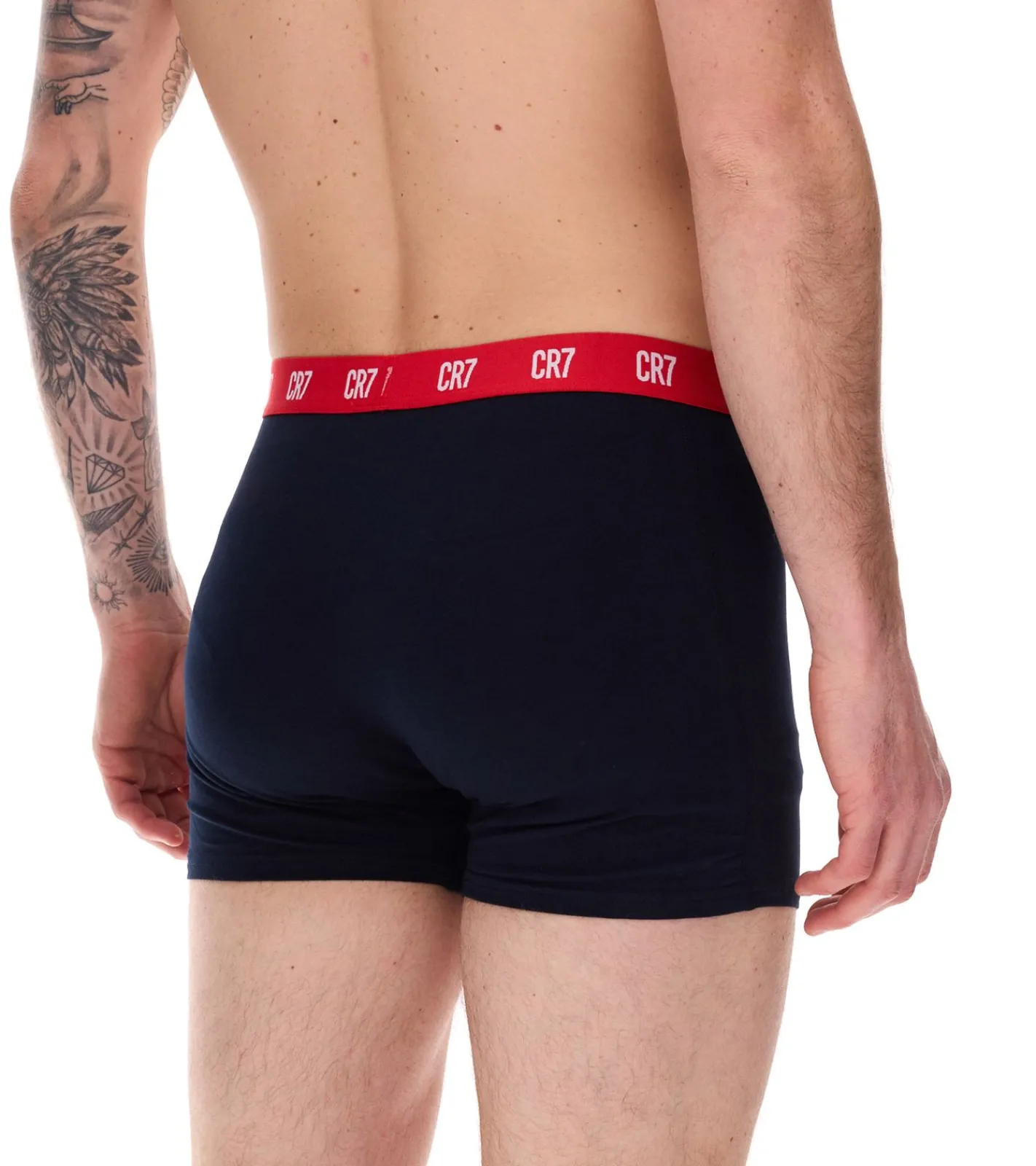 Unterwäsche|Boxershorts*CR7 CRISTIANO RONALDO 5er Pack Basic Trunk Herren Boxershorts atmungsaktive Baumwoll-Unterhose Unterwäsche 300-8125-49-2316 Rot/Grau/Navy/Schwarz