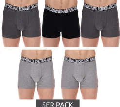 Unterwäsche|Boxershorts*CR7 CRISTIANO RONALDO 5er Pack Basic Trunk Herren Boxershorts atmungsaktive Baumwoll-Unterhose Unterwäsche 300-8125-49-2312 Grau/Anthrazit/Schwarz