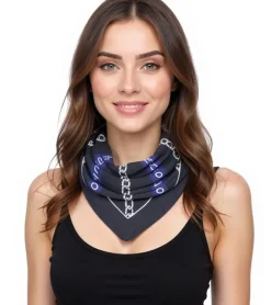 Handschuhe & Schals*DELMAO 2er Pack Halstuch mit verschiedenen Mustern Alltags-Tuch 8168 3644 Weiß/Schwarz/Rot