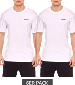 T-Shirts & Tank Tops*HECHTER STUDIO 6er Pack Herren Rundhals-Shirt Baumwoll T-Shirt NI58100 Weiß