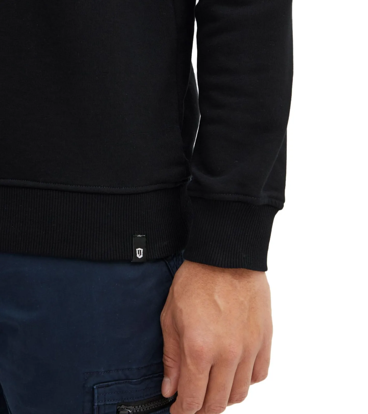 Pullover & Sweater*INDICODE 2er Pack IDForz Herren Baumwoll-Pullover Rundhals-Sweater mit großem Frontprint 55582MM , Grau oder Blau Schwarz