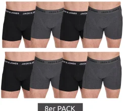 Unterwäsche|Boxershorts*Jack & Jones 8er Pack Herren Boxershorts atmungsaktive Baumwoll-Unterhose Unterwäsche 12259926 Schwarz, Grau oder Blau Schwarz/Navy