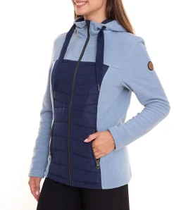 Mäntel & Jacken*KangaROOS 2er Pack Damen Fleece-Jacke Steppjacke mit Kapuze im Sparpack Übergangs-Jacke 19061321 Blau