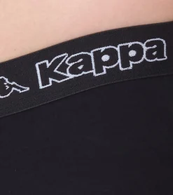 Unterwäsche|Boxershorts*Kappa 10er Pack Herren Boxershorts mit Marken Schriftzug und Logo Unterhose 351K1JW ADN Schwarz/Blau