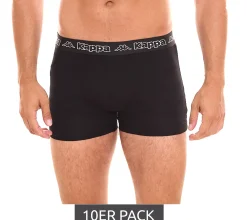 Unterwäsche|Unterwäsche & Socken*Kappa 10er Pack Herren Boxershorts stylische Unterhosen Sparpack 351K1JW AEB Schwarz/Weiß