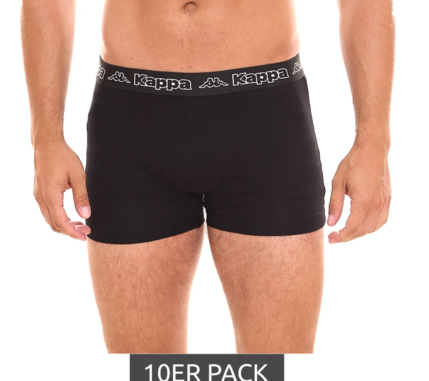 Unterwäsche|Unterwäsche & Socken*Kappa 10er Pack Herren Boxershorts stylische Unterhosen Sparpack 351K1JW AEB Schwarz/Weiß