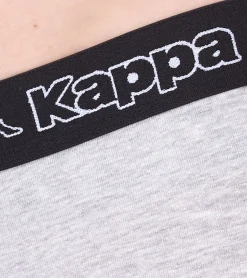 Unterwäsche|Boxershorts*Kappa 2er Pack Herren Boxershorts mit Marken Schriftzug und Logo Unterhose 351K1JW ADK Dunkelgrau/Hellgrau/Rot