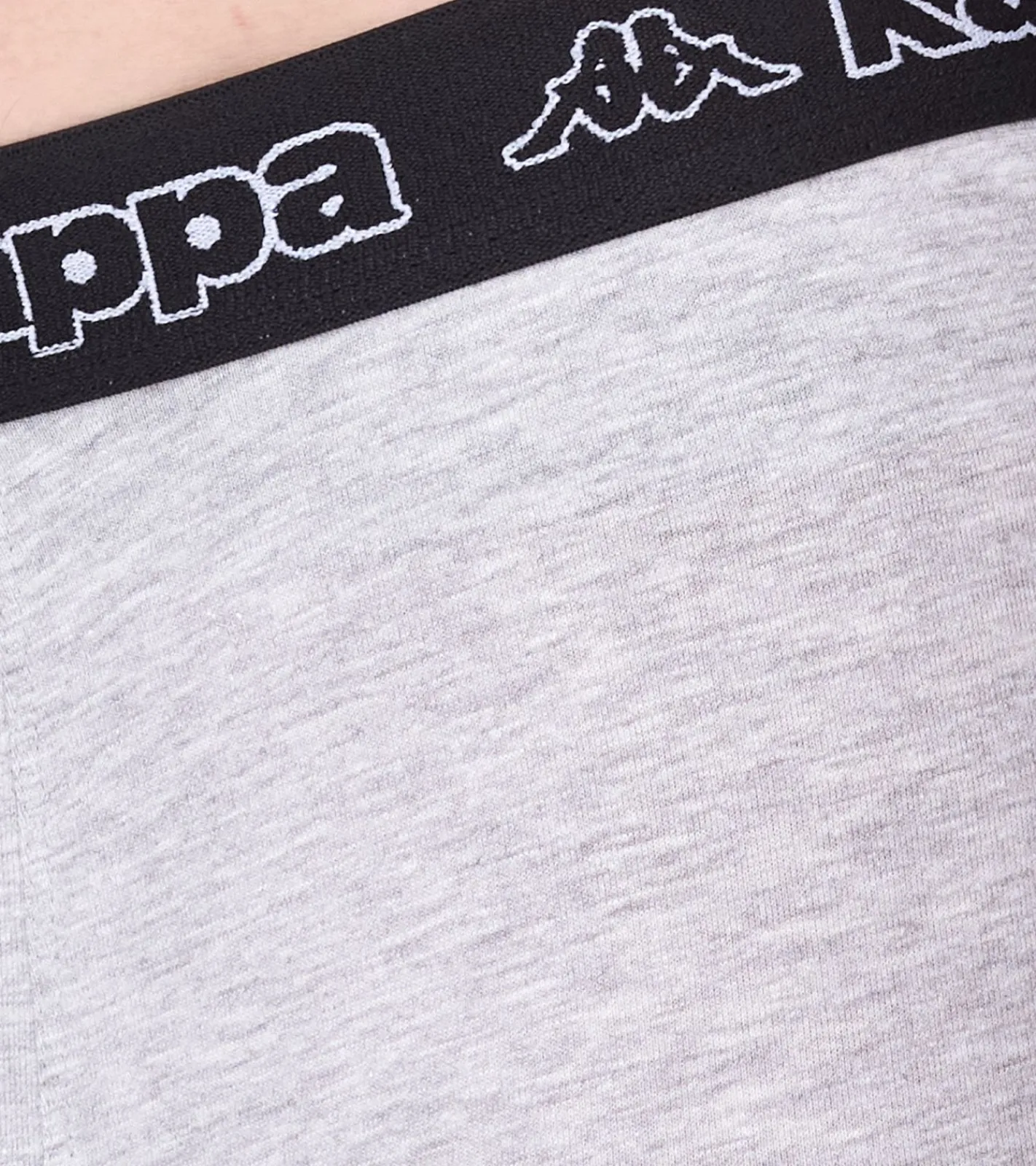 Unterwäsche|Boxershorts*Kappa 2er Pack Herren Boxershorts mit Marken Schriftzug und Logo Unterhose 351K1JW A80 Schwarz/Hellgrau