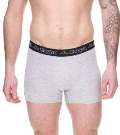 Unterwäsche|Boxershorts*Kappa 2er Pack Herren Boxershorts mit Marken Schriftzug und Logo Unterhose in verschiedenen Farben wie Schwarz, Grau, Anthrazit und Blau