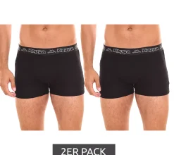 Unterwäsche|Unterwäsche & Socken*Kappa 2er Pack Herren Boxershorts stylische Unterhosen 351K1JW Schwarz, Blau, Rot, Grau, Weiß