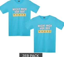 T-Shirts & Tank Tops*KIDSWORLD 2er Pack Kinder T-Shirt für Jungen mit Front-Print Sommer-Shirt 67073238 Blau
