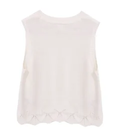 T-Shirts & Tank Tops*O46bpx 2er Pack Kinder schlichtes Mädchen Sommer-Top Baumwoll-Shirt Strick-Top Rundhals-Shirt 915913 Weiß