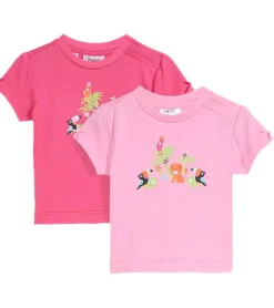 T-Shirts & Tank Tops*O46bpx 2er Pack Kinder T-Shirts Baumwoll-Shirt mit Animals Front-Print kurzarm Shirts 964224 Rosa/Pink