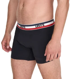 Unterwäsche|Boxershorts*LEVI´S 5er Pack LEVI`S Herren Boxershorts Baumwoll-Unterwäsche mit farblichen Akzenten am Bund 701224335 Schwarz/Grau