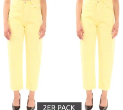 Hosen & Jeans*LTB 2er Pack Shena Damen Jeans modische 7/8-Hose im 5-Pocket-Style Loose-Fit 81562566 Gelb