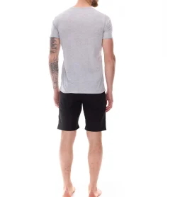 Nachtwäsche & Bademode*MARVEL 3er Pack Herren Pyjama-Set mit -Motiv Sommer-Pyjama kurzer Schlafanzug Homewear Grau/Schwarz