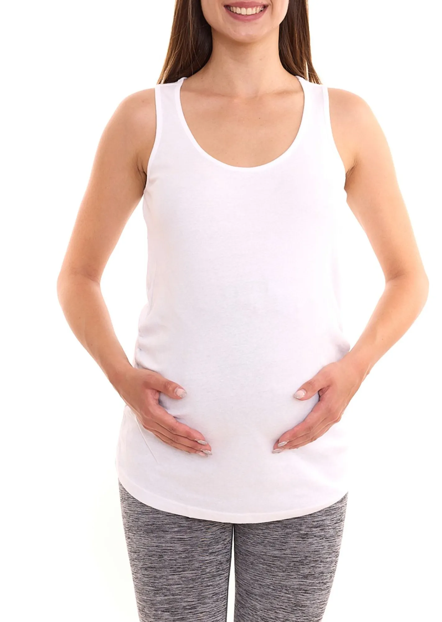 Tops & T-Shirts*neun 9 monate 2er Pack Damen Sommer-Top schlichtes Schwangerschafts-Shirt Umstandsmode 65642053 Weiß