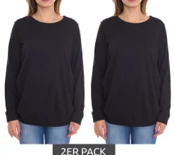 Sweater & Pullover*neun 9 monate 2er Pack Damen schlichtes Schwangerschafts-Shirt Umstands-Mode Sparpack 51076156 Schwarz