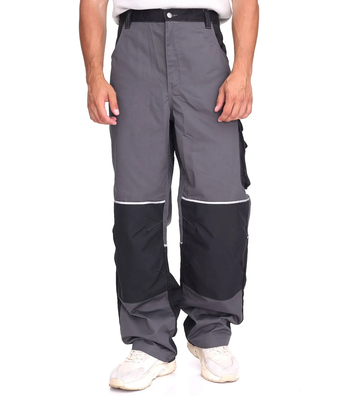 Jeans & Hosen*NORTHERN COUNTRY 2er Pack Herren Arbeits-Hose mit Knie-Verstärkung Berufsbekleidung Heimwerker-Hose 60380202 Grau/Schwarz