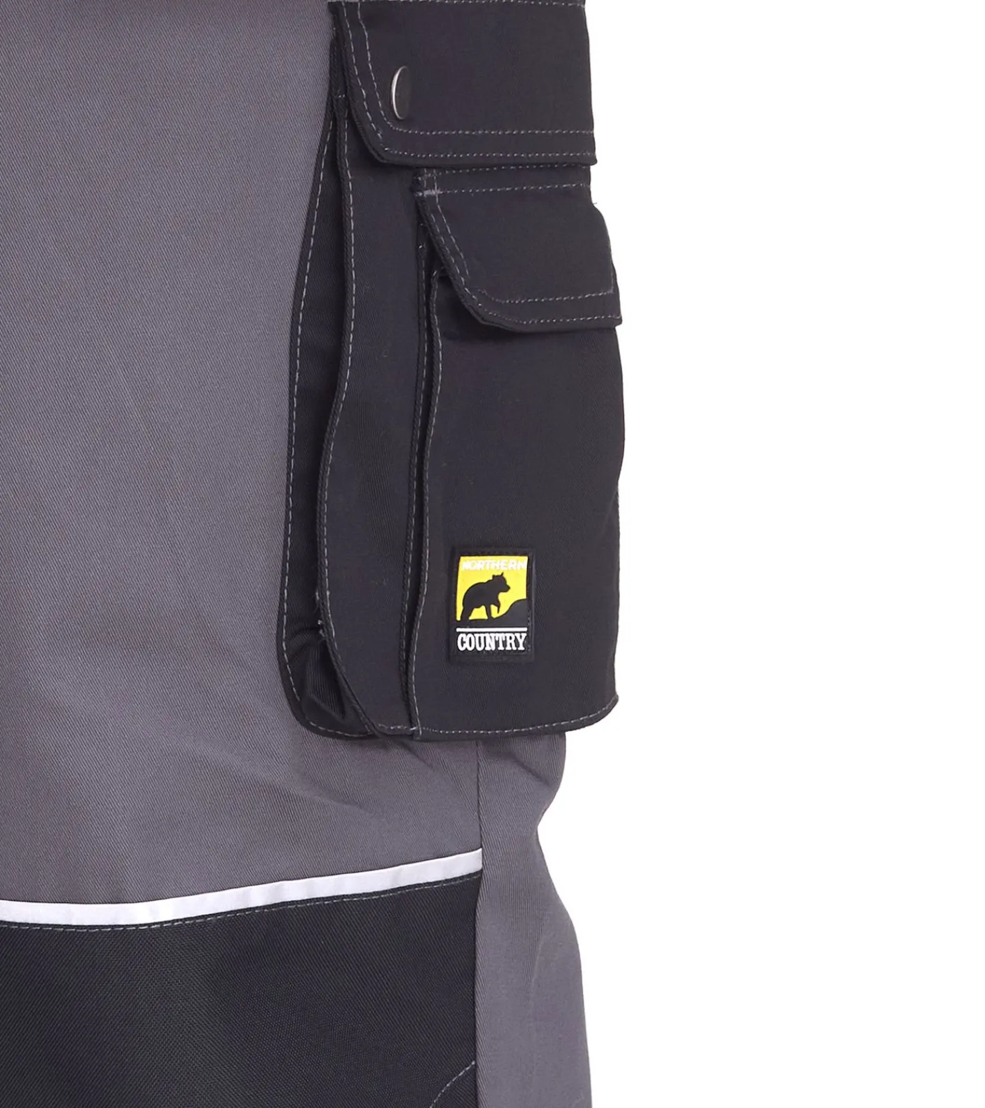 Jeans & Hosen*NORTHERN COUNTRY 2er Pack Herren Arbeits-Hose mit Knie-Verstärkung Berufsbekleidung Heimwerker-Hose 60380202 Grau/Schwarz