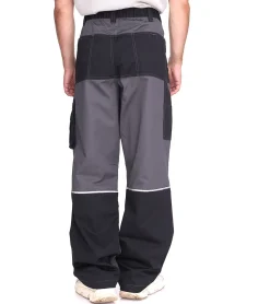 Jeans & Hosen*NORTHERN COUNTRY 2er Pack Herren Arbeits-Hose mit Knie-Verstärkung Berufsbekleidung Heimwerker-Hose 60380202 Grau/Schwarz