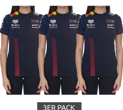 Fitnessmode & Jogginghosen|Tops & T-Shirts*Oracle Red Bull Racing 3er Pack Formel 1 F1 Team Verstappen Pérez Damen T-Shirt mit Grafikdrucken Sport-Shirt TF2644 Navy