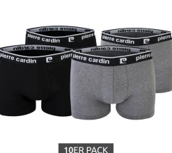 Unterwäsche|Boxershorts*Pierre Cardin 10er Pack Herren Boxershorts Unterwäsche Mehrfarbig Grau