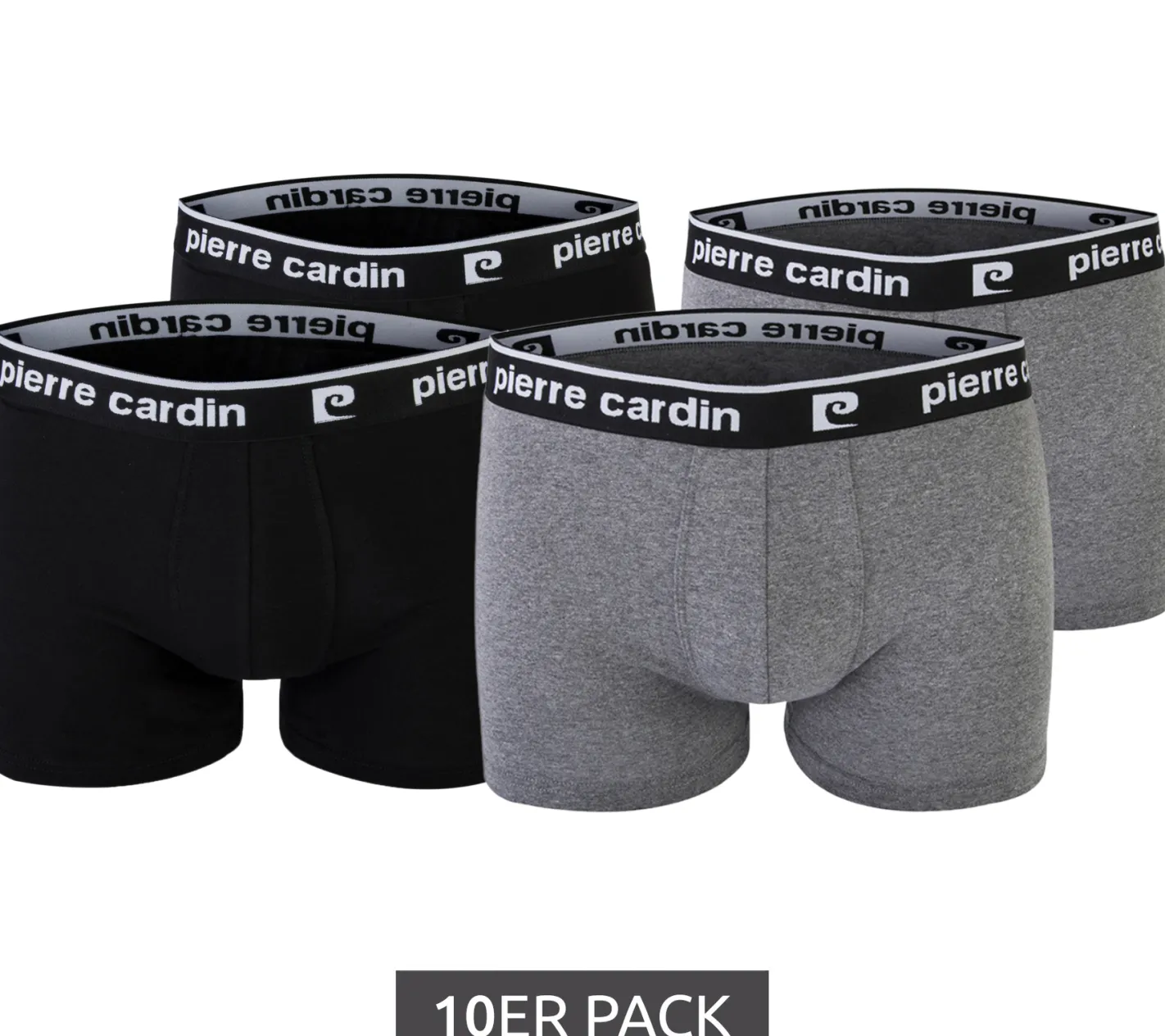 Unterwäsche|Boxershorts*Pierre Cardin 10er Pack Herren Boxershorts Unterwäsche Mehrfarbig Grau